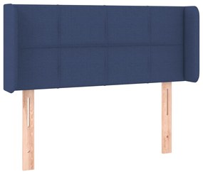 3118764 vidaXL Tăblie de pat cu aripioare albastru 103x16x78/88 cm textil