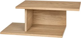 Noptieră în culoare naturală suspendată/cu rafturi cu aspect de lemn de stejar Tann – noo.ma