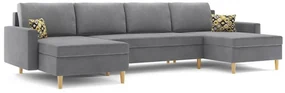 Expedo Canapea extensibilă în formă de U TENA, 295x75x140, haiti 17/amber 73