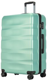Valiză mare BONTOUR „Wave” cu două roți și lacăt cu combinație, verde prafuit, mărimea L