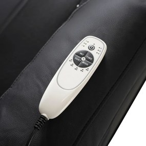 JAKS Fotoliu de masaj piele eco neagră Box
