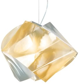 Lustra moderna design geometric realizata manual Gemmy prisma gold