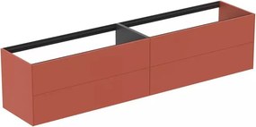 Dulap baza suspendat Ideal Standard Atelier Conca rosu - oranj mat 4 sertare 240 cm