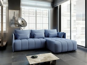 Colțar extensibil dumonde cu ladă de depozitare si sezut confortabil din spuma high-density, Malta Enjoy Blue II 235x185 cm