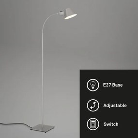 Lampadar flexibil Brilo 1xE27/10W/230V argintiu