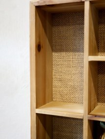Etajera din lemn masiv si MDF, cu compartimente, Zoe