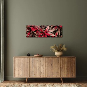 Tablou - Petale roșii (cu ceas) (90x30 cm)