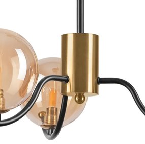 Lustră pe tijă GEORGIA 3xG9/5W/230V auriu/bej fumuriu