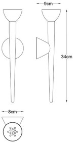 Zuma Line W0603-01A-F7B1 - Aplica de perete BOSTON LED/5W/230V, aurie