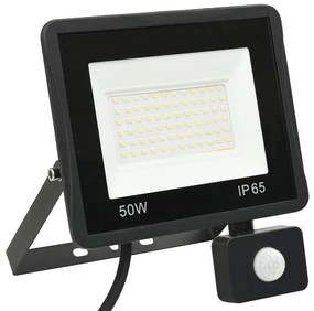 Proiector LED cu senzor, 50 W, alb rece 50 w, 1, Alb rece, Alb rece