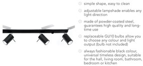 Lustră Sollux Etna 4L, negru