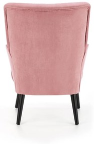 Fotoliu tapitat Delgado Velvet roz – H100 cm