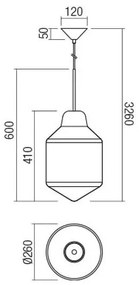Lustră pe cablu Redo 01-1772 AMNO 1x/E27/42W/230V d. 26 cm bej