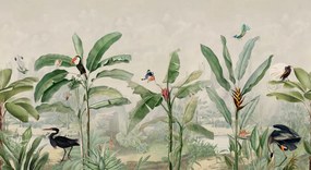 Tapet Tropical Palms, Tropical Birds, Rebel Walls