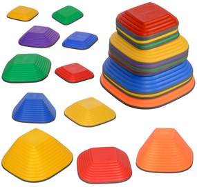 AIYAPLAY 11 piese pietre de echilibru pentru copii parcurs de motricitate empilabile și antidrapante multicolor | Aosom Romania