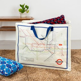 Cutie de depozitare pentru haine din plastic reciclat 58x28x48 cm Heritage Tube Map – Rex London