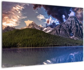 Tablou cu lac și munți (90x60 cm)