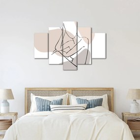 Tablou - Femeie corp linie de artă N⁰1 (150x105 cm)