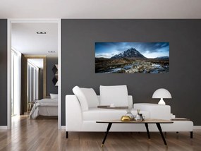 Tablou cu munții și tigrul (120x50 cm)