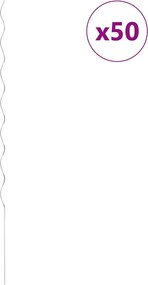 vidaXL Spirale pentru suport plante, 50 buc., 170 cm, oțel galvanizat