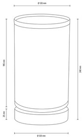 Spot-Light DO70884174 - Lampă de masă FIRE 1xE27/25W/230V stejar/bej