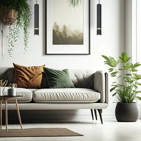 Lustră pe cablu JOKER 1xGU10/25W/230V negru/auriu