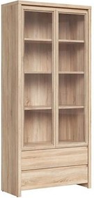 Vitrina KASPIAN, stejar sonoma, PAL, 90x41x201 cm