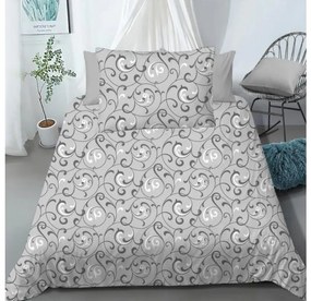 Lenjerie de pat din bumbac TRIENO gri Dimensiune lenjerie de pat: 70 x 90 cm | 140 x 200 cm