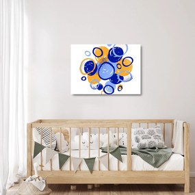 Tablou pe sticlă - Motiv luminos cu cercuri (70x50 cm)
