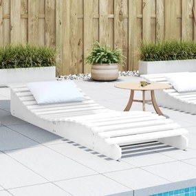 vidaXL Șezlong, alb, 205x60x31,5 cm, lemn masiv de pin