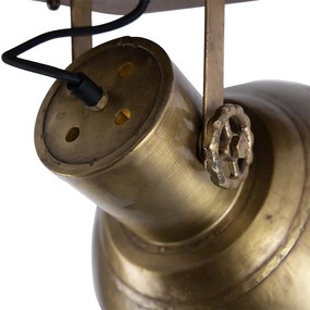 Spotlight industrial pentru plafon bronz cu lemn 30 cm - Mangoes