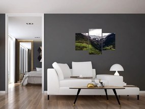 Tablou - Valea la poalele munților (90x60 cm)