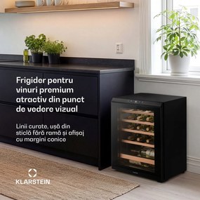Klarstein Bevora frigider pentru vin independent | 4 sertare | 62 litri | 20 sticle | 43 cm