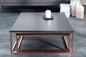 Neînvins Set de 2 masute de cafea Elements antracit