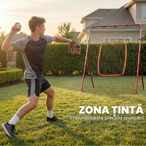 SPORTNOW Plasă de Rimbalans rimbalzator pitchback retur | Aosom Romania