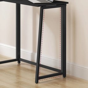 Set pentru birou ZARIMO masa 80x40 cm, neagra + fotoliu AVOLA din piele ecologica, negru