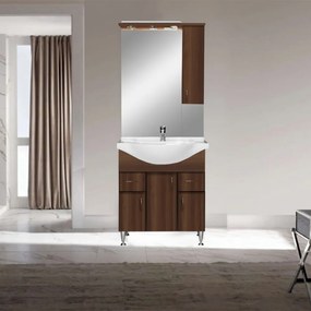 Dulap suspendat pentru baie Bianca Plus 75, culoare Aida, nuc, deschidere pe dreapta