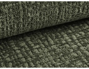 Pat dublu tapițat verde cu spațiu de depozitare cu grilă 180x200 cm Noho - Makamii