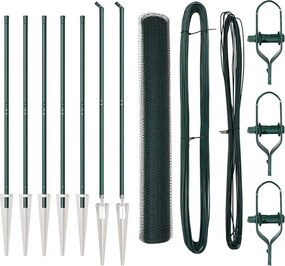 vidaXL Stâlp de gard. Verde 10 x 1,4 m (plasă de 13 mm) Oțel și PVC