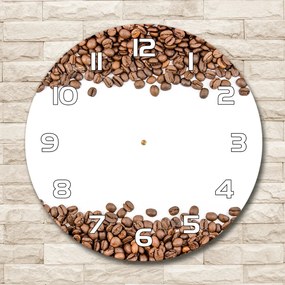 Ceas din sticlă rotund Boabe de cafea