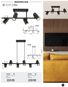 Aplica de perete cu spot directionabil stil industrial Maximilian
