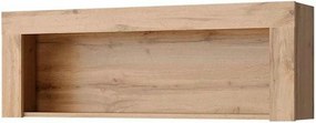 Raft MORTIZ, stejar wotan, PAL laminat, 112x23x39 cm