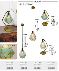 Lustra, Pendul design modern Norah albastru