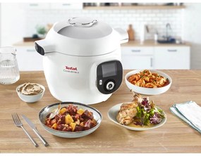 Multicooker Tefal CY851130 Cook4me, 1600 W, 6 L, 6 moduri de gătit, Pornire întârziată, Economisire căldură, Alb