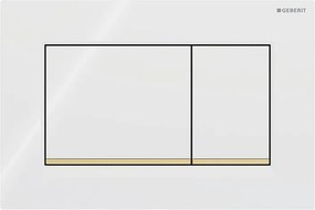 Geberit 115.883.KK.1 - Buton de acționare Sigma30, 24,6 x 16,4 cm, alb/auriu