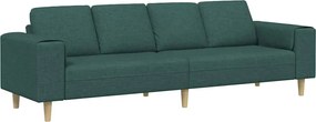 vidaXL Canapea pentru living Verde închis 250 x 77 x 76 cm Poliester