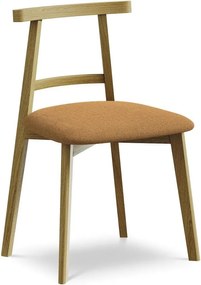 Scaun de dining teracotă din lemn masiv Ohelo – Makamii