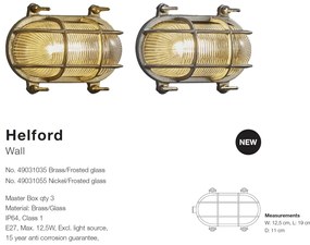 Aplica de exterior stil clasic Helford nickel 49031055 NL