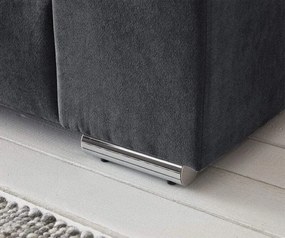 Canapea extensibilă dumonde cu ladă de depozitare si sezut confortabil din spuma high-density, Marbela Enjoy Graphite XXL 295x100 cm cu taburet inclus