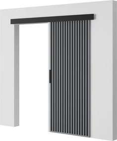 Ușă glisantă Perion – 86x1.6x205 cm – Gri / Negru